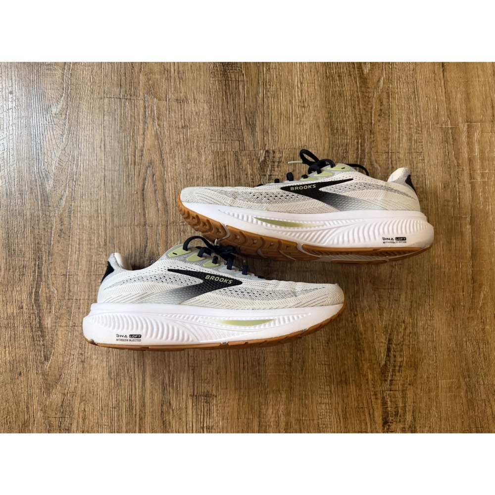 Brooks Ghost 17 Mens Running Shoes White Black Gum 12 1104421D191